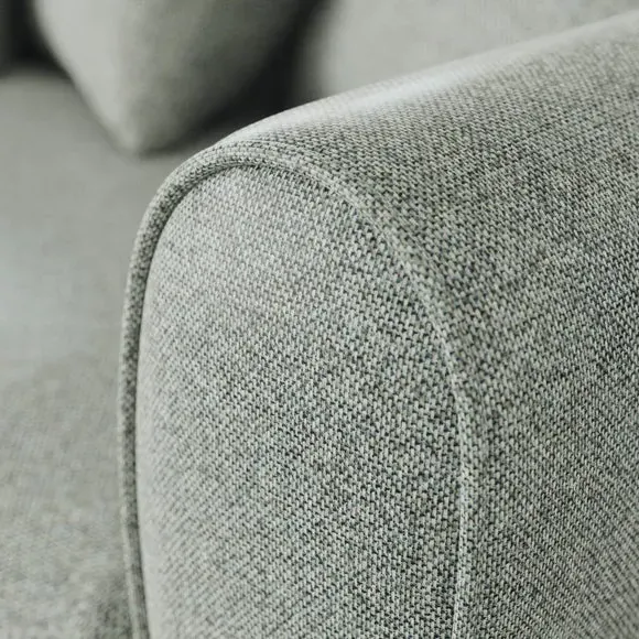 4-Seater Sofa with Roll Arms - Blue, Fabric