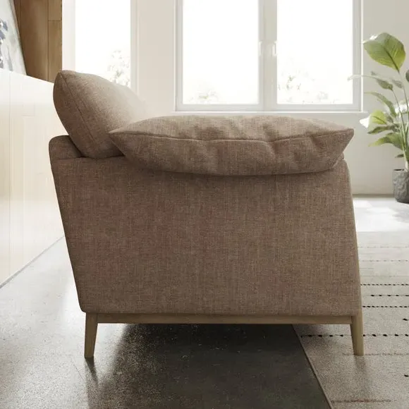4-Seater Sofa with Roll Arms - Clay, Chenille