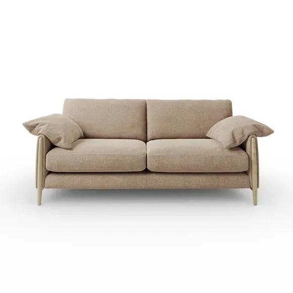 4-Seater Sofa with Roll Arms - Clay, Chenille