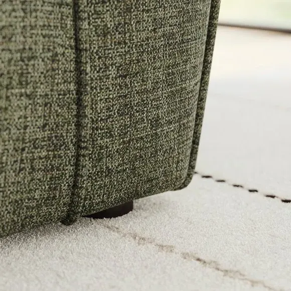 4-Seater Sofa with Roll Arms - Olive, Chenille