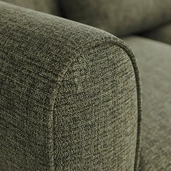 4-Seater Sofa with Roll Arms - Olive, Chenille