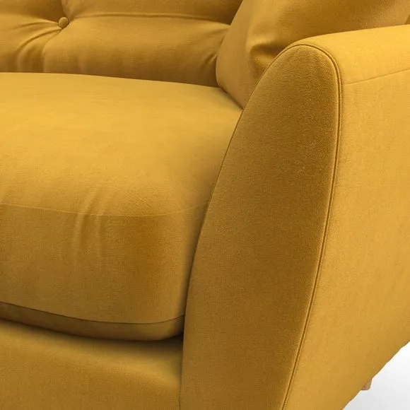 4-Seater Sofa with Scatter Cushions - Amber Gold