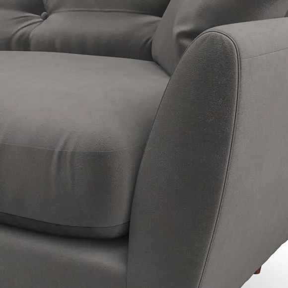 4-Seater Sofa with Scatter Cushions - Charcoal