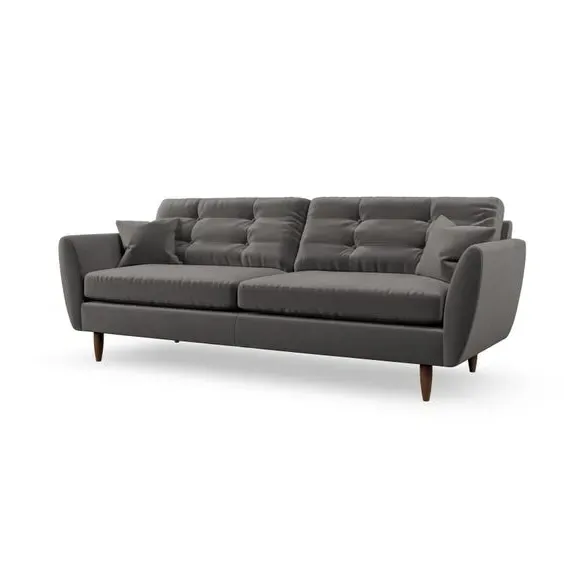 4-Seater Sofa with Scatter Cushions - Charcoal