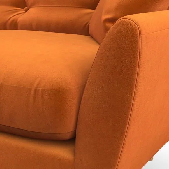 4-Seater Sofa with Scatter Cushions - Ginger