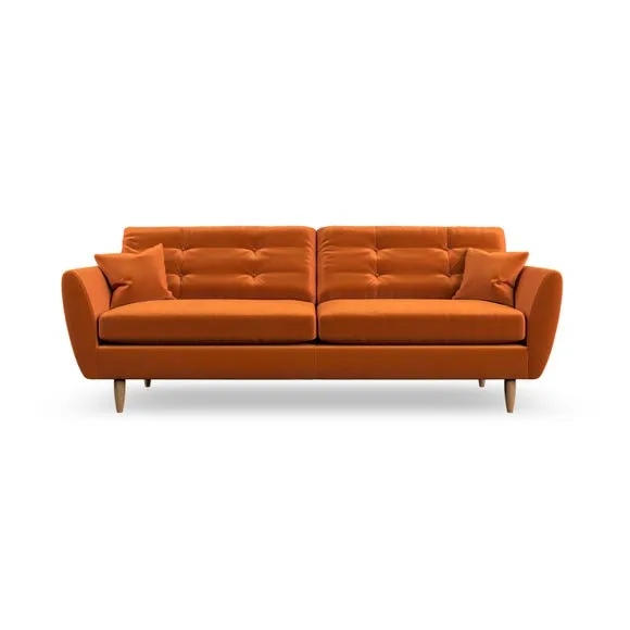 4-Seater Sofa with Scatter Cushions - Ginger