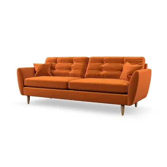 4-Seater Sofa with Scatter Cushions - Ginger