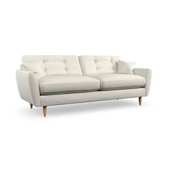 4-Seater Sofa with Scatter Cushions - Ivory