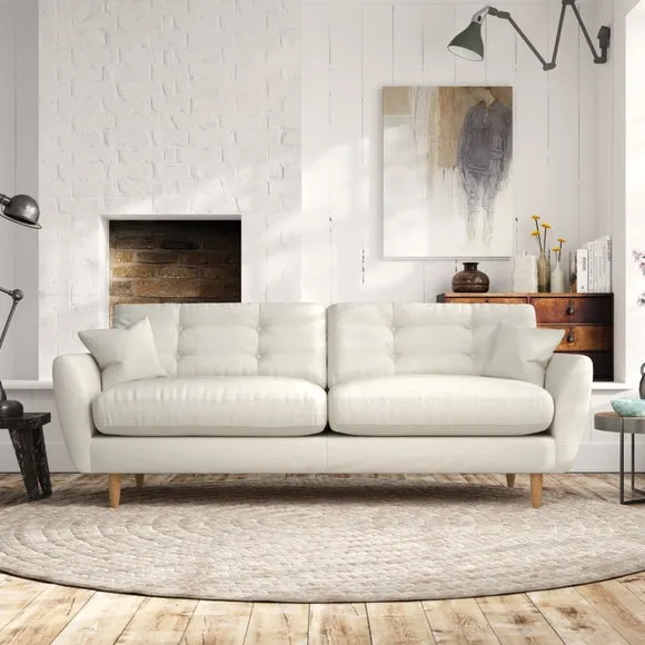 4-Seater Sofa with Scatter Cushions - Ivory
