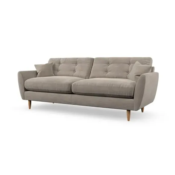 4-Seater Sofa with Scatter Cushions - Mushroom