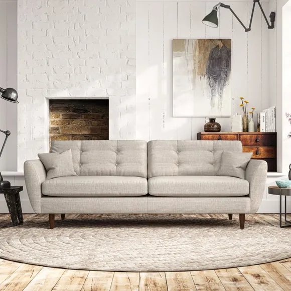 4-Seater Sofa with Scatter Cushions - Natural