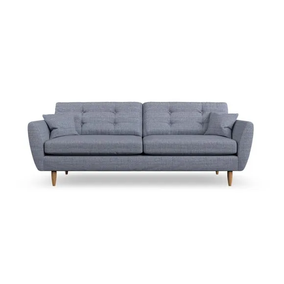 4-Seater Sofa with Scatter Cushions - Navy