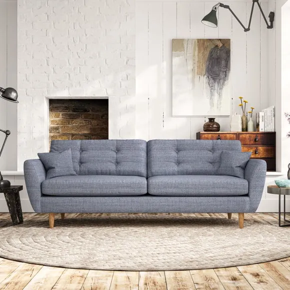 4-Seater Sofa with Scatter Cushions - Navy