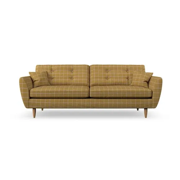 4-Seater Sofa with Scatter Cushions - Ochre