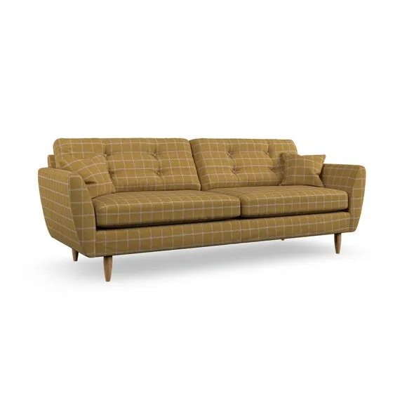 4-Seater Sofa with Scatter Cushions - Ochre