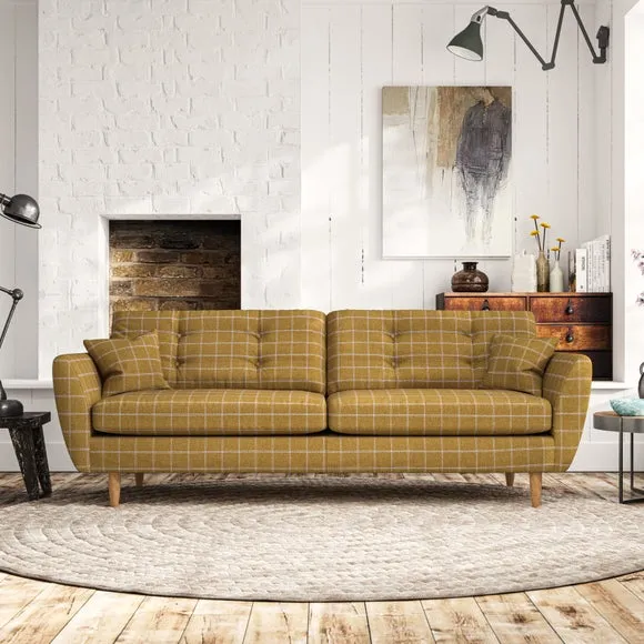 4-Seater Sofa with Scatter Cushions - Ochre