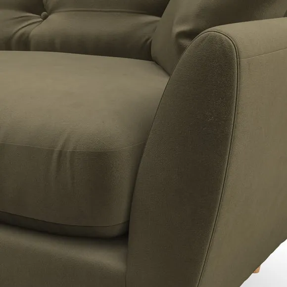 4-Seater Sofa with Scatter Cushions - Olive