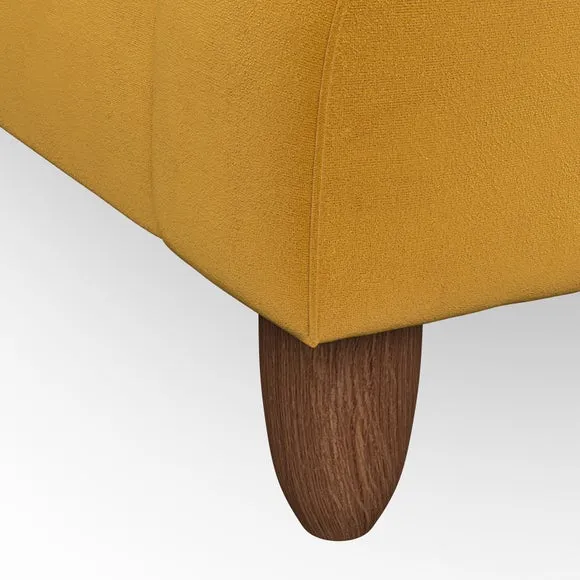 4-Seater Sofa with Scroll Arms - Amber, Velvet