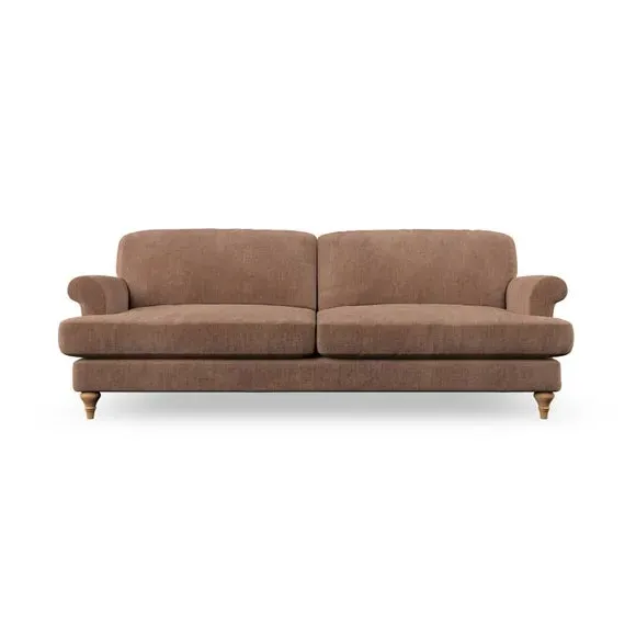 4-Seater Sofa with Scroll Arms - Clay
