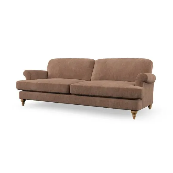 4-Seater Sofa with Scroll Arms - Clay