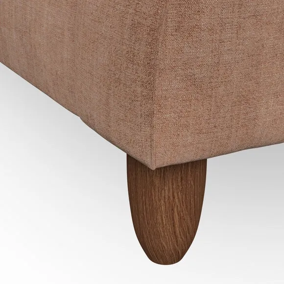 4-Seater Sofa with Scroll Arms - Clay, Chenille