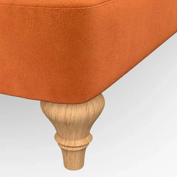 4-Seater Sofa with Scroll Arms - Ginger