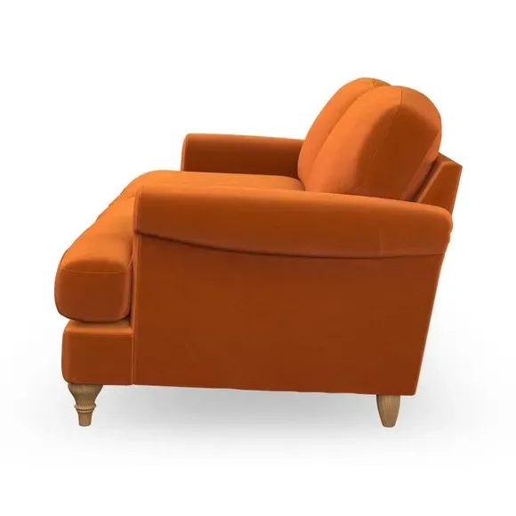 4-Seater Sofa with Scroll Arms - Ginger