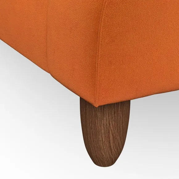 4-Seater Sofa with Scroll Arms - Ginger, Velvet
