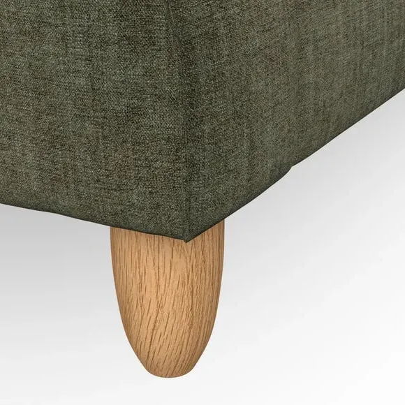 4-Seater Sofa with Scroll Arms - Green, Chenille