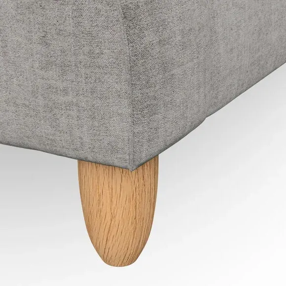 4-Seater Sofa with Scroll Arms - Grey, Chenille