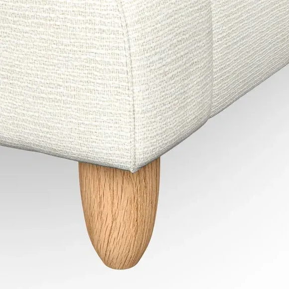 4-Seater Sofa with Scroll Arms - Ivory, Chenille