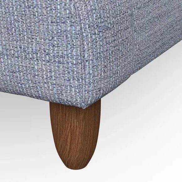 4-Seater Sofa with Scroll Arms - Navy, Fabric