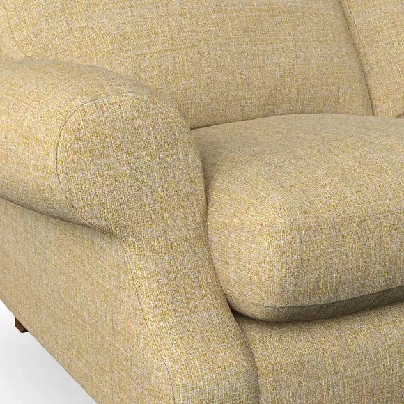 4-Seater Sofa with Scroll Arms - Ochre, Weave
