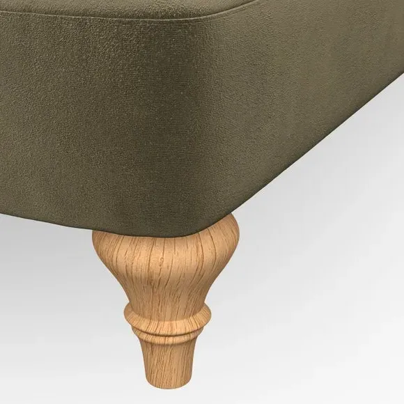 4-Seater Sofa with Scroll Arms - Olive