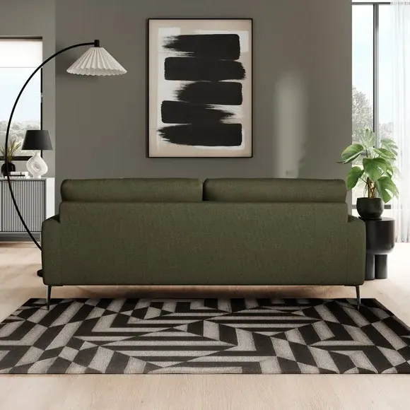 4-Seater Sofa with Square Arms - Forest, Boucle
