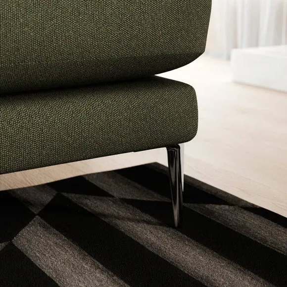 4-Seater Sofa with Square Arms - Forest, Boucle