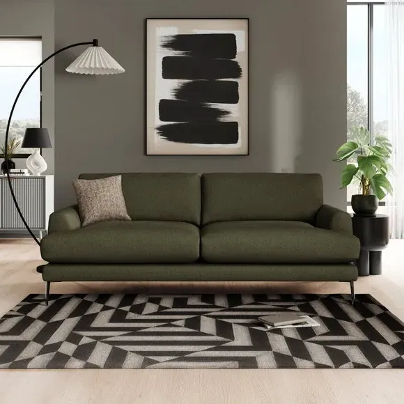 4-Seater Sofa with Square Arms - Forest, Boucle image