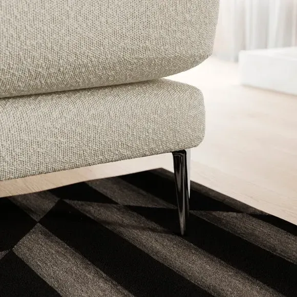 4-Seater Sofa with Square Arms - Sandstone, Boucle