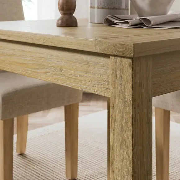 4-Seater Square Dining Table - Oak Effect