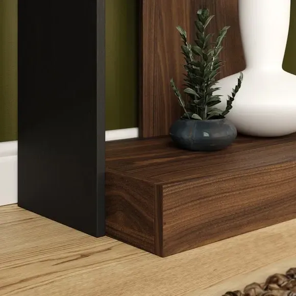 4-Shelf Open Bookcase - Walnut, Wood