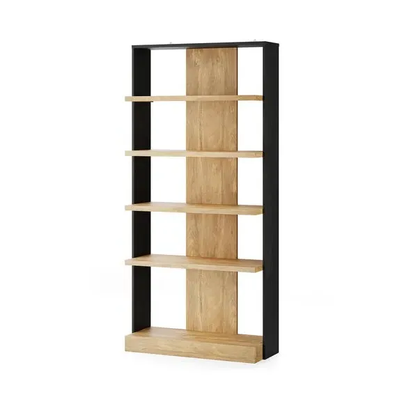 4-Shelf Open Bookcase - Wood