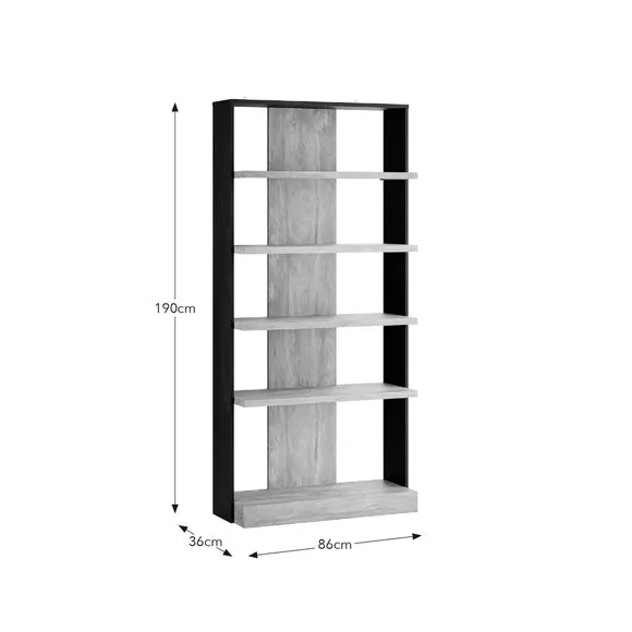 4-Shelf Open Bookcase - Wood