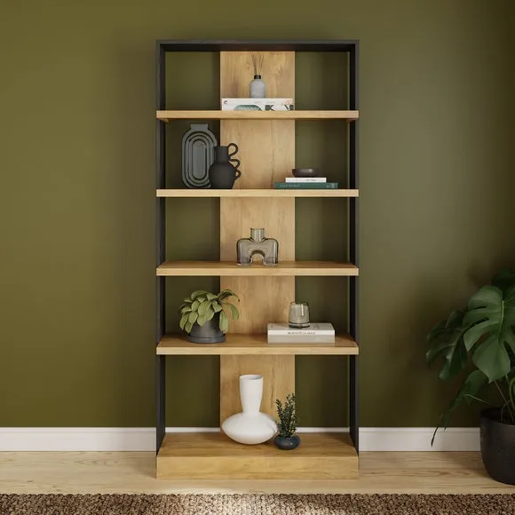 4-Shelf Open Bookcase - Wood