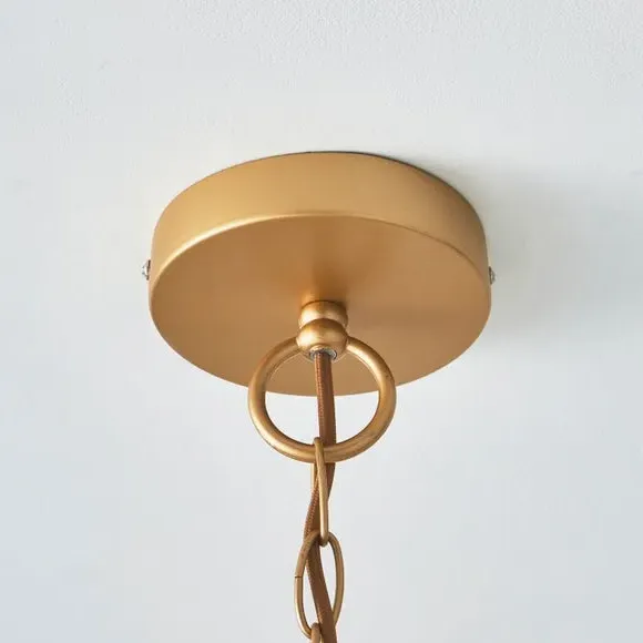 4-Tier Disc Pendant Light - Olive, Glass