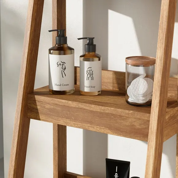 4-Tier Ladder Shelf - Mango Wood Effect