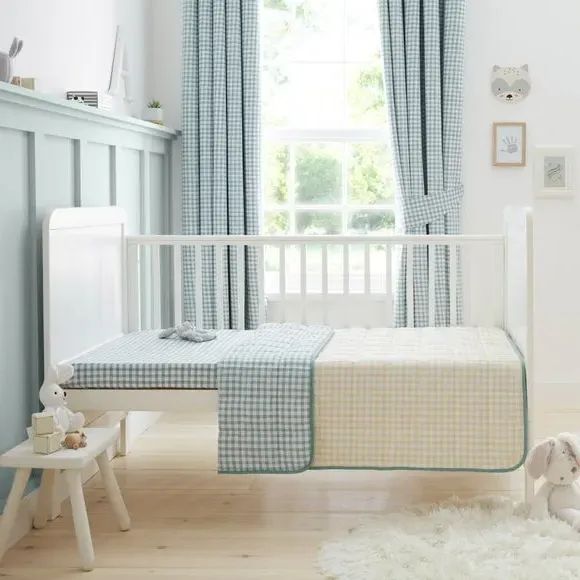 4 Tog Quilt Reversible - Green, Cotton