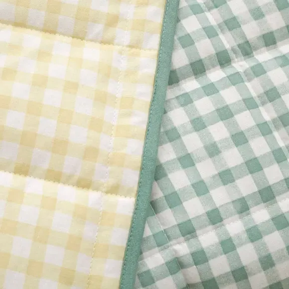 4 Tog Quilt Reversible - Green, Cotton