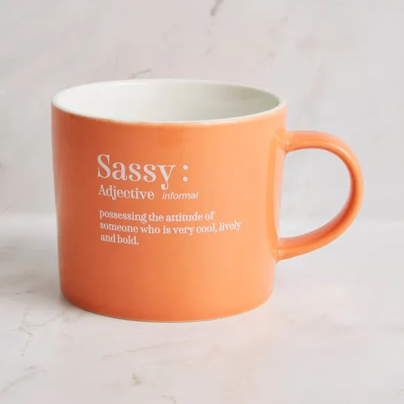 400ml Mug with Decal Design - Coral, Stoneware image