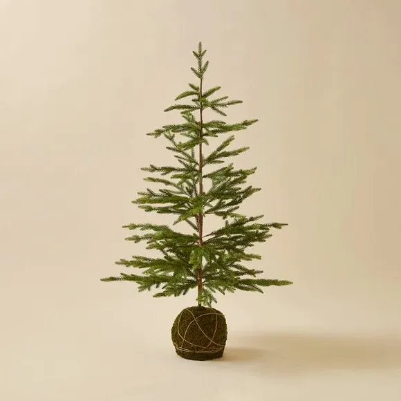 4ft Christmas Tree with Moss Base - Green