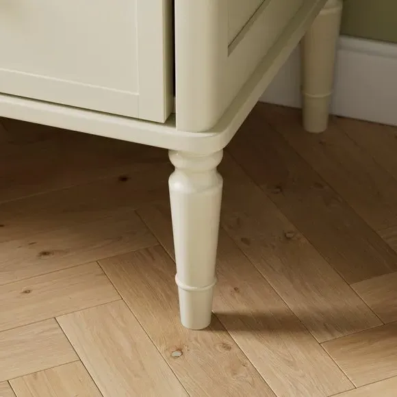 5-Drawer Chest with Gold Hardware - Stone, Wood